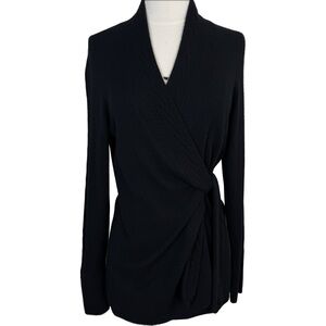 Lilly Pulitzer Black Wrap-Style Cardigan